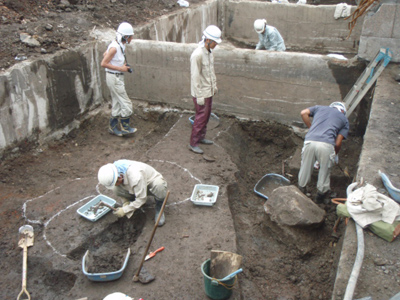 埋蔵物調査の様子（2009年）