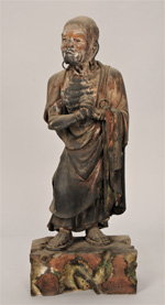 木造 迦葉立像（釈迦如来坐像および阿難・迦葉立像のうち）　康俊作　南北朝・貞和3年（1347）　和歌山・海雲寺　画像提供：和歌山県立博物館