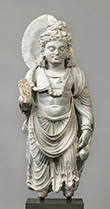 弥勒菩薩立像　１軀　片岩　ガンダーラ　３～４世紀