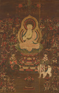 釈迦十六善神像　絹本着色　鎌倉時代　香雪美術館