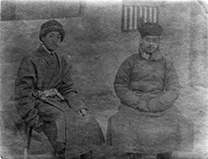 古写真（吉川小一郎と橘瑞超）　明治45年（1912）　吉川家