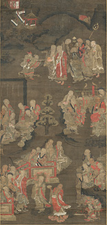 羅漢図（天台石橋）　南宋～元時代（13世紀）