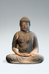 豊橋市指定有形文化財　阿弥陀如来坐像　鎌倉時代　普門寺　画像提供：豊橋市教育委員会