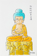 仏像似顔絵屋さん  ②阿弥陀如来坐像