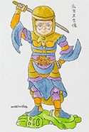 仏像似顔絵屋さん  ③広目天立像
