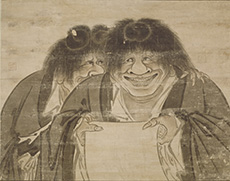 重要文化財　寒山拾得図　狩野山雪（1589～1651）筆　江戸時代 17世紀　真正極楽寺 真如堂　画像提供：京都国立博物館