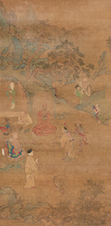 十六羅漢図 ３幅のうち１幅　中国 明時代・16～17世紀　京都・寶塔寺